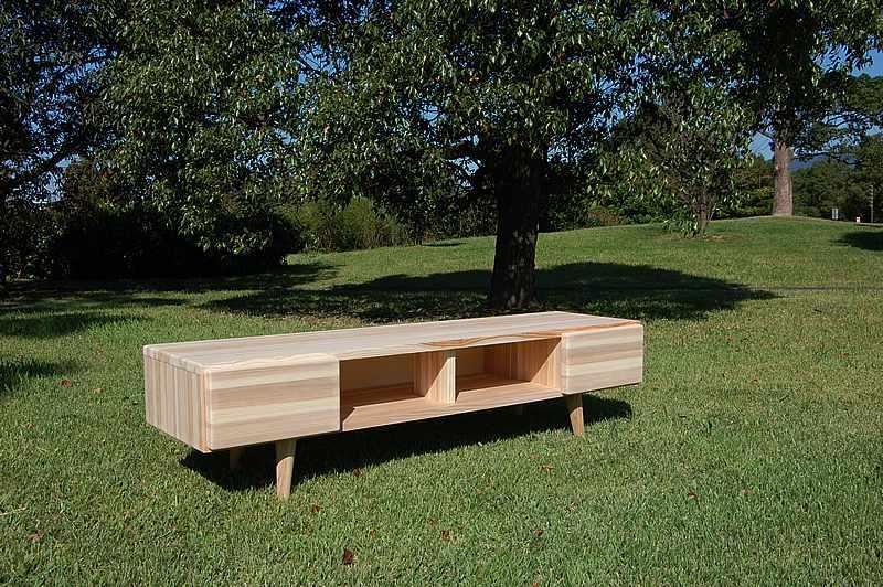 【撫でたくなる国産杉のすべすべキャビネット】NADEテレビボード 170 国産杉