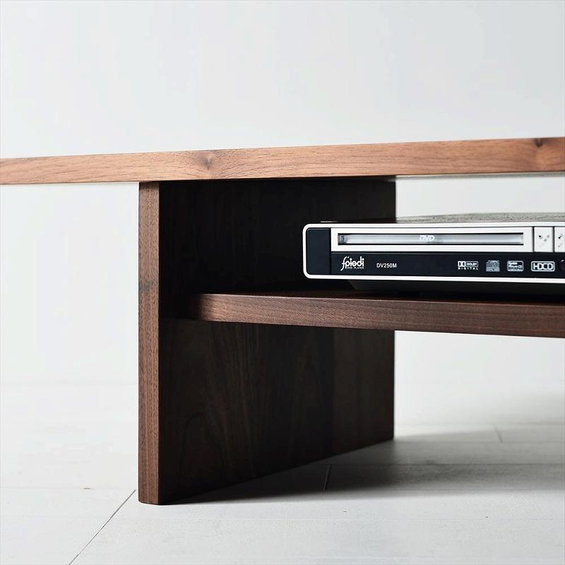 シンプルでおしゃれなテレビボード　konojiＴＶボード150／ウォールナット　テレビ台　無垢材　天然木　ロータイプ　完成品　ローボード　ローテーブル　センターテーブル　パソコンデスク　本棚