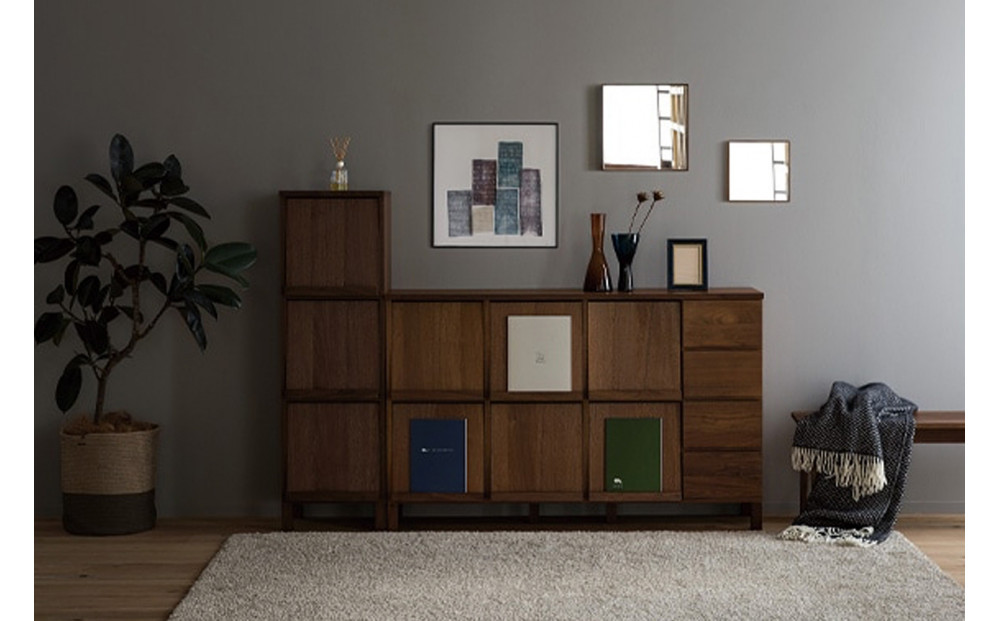 【開梱設置】高野木工 LECCE レッチェ 143マガジンレコードラック ウォルナット【10年保証】