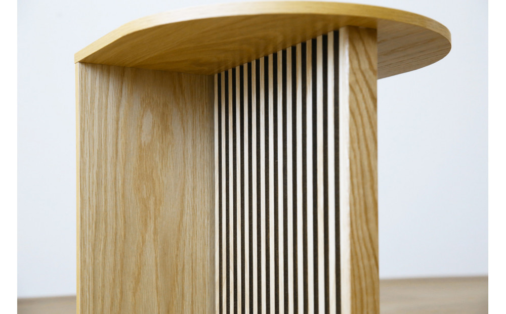 【開梱設置】高野木工 リブシリーズ H50サイドテーブル オーク【10年保証】