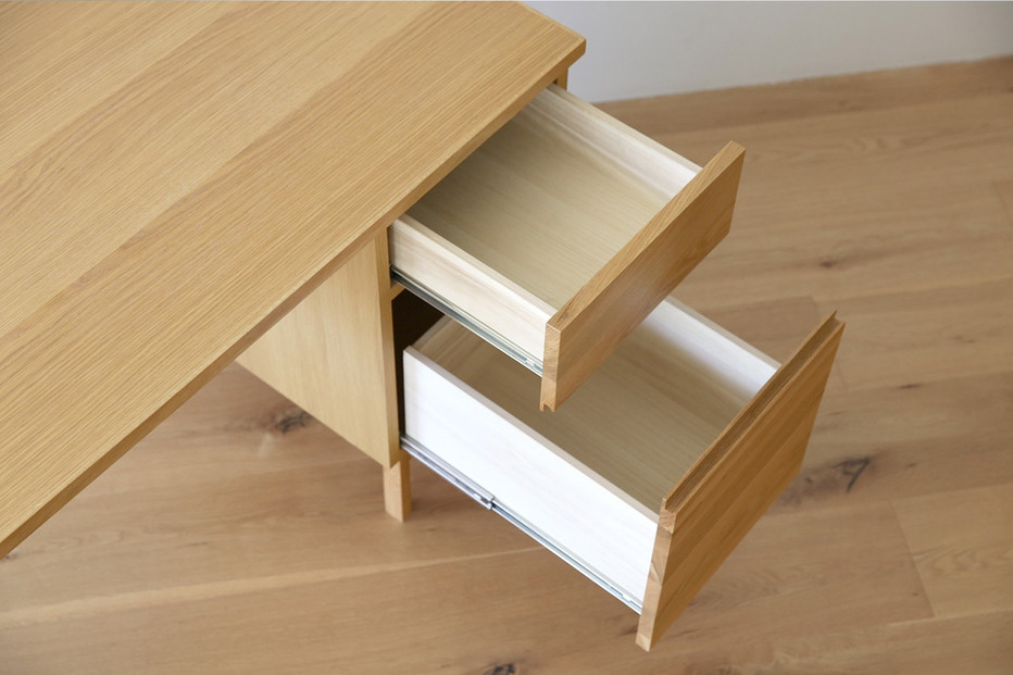 【開梱設置】高野木工 プレーンデスク SET3 オーク（W120×D60cm）【10年保証】