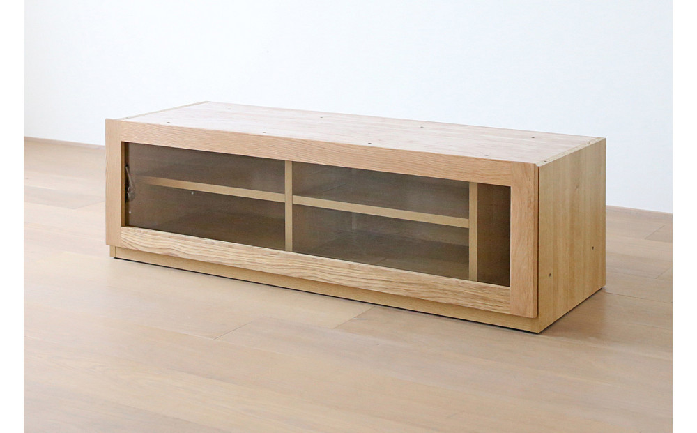 【開梱設置】高野木工 ASTER SET6 アスター 150TV天板 + 120TVガラス扉 + 30TVチェスト オーク【10年保証】