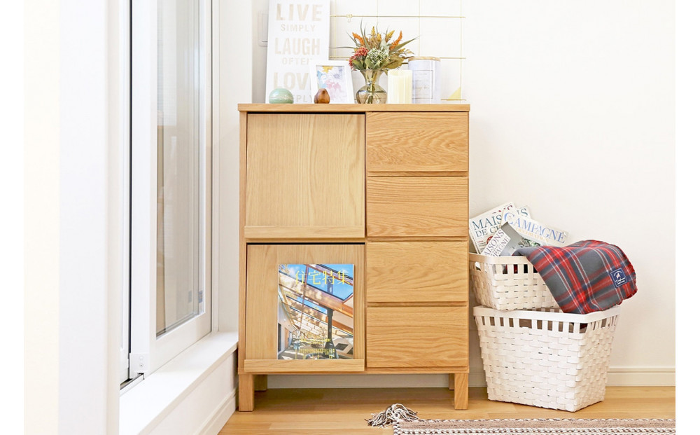 【開梱設置】高野木工 LECCE レッチェ 68マガジンレコードラック オーク【10年保証】