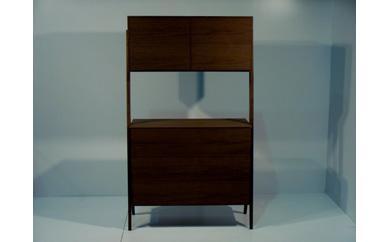 【BoraCabinet ウォールナット】 ウォールナット オイルフィニッシュ 北欧テイスト・おしゃれなキャビネット飾り棚・キッチン収納など様々な用途で活躍します