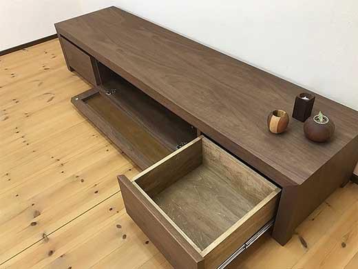 【Kariya テレビボード ウォールナット180cm】ウォールナット材 オイルフィニッシュ リモコン対応 シンプルな多機能TVボード