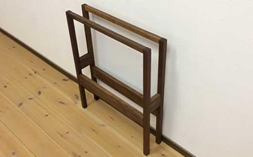 【２段スリッパラック　ウォールナット】おしゃれな玄関の演出に＜ウォールナット材　オイルフィニッシュ＞ 玄関 リビング インテリア 木製 小物 置物 MUKU屋 MUFactory