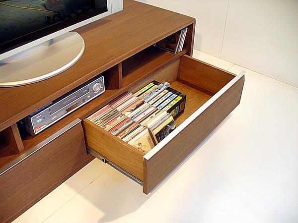 【ROUND テレビボード　ウォールナット153cm】ウォールナット材ツキ板