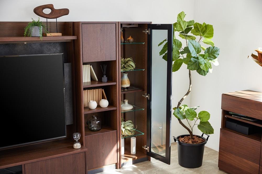 バロン 42キュリオケース：ウォールナット【モーブル】【大川家具】