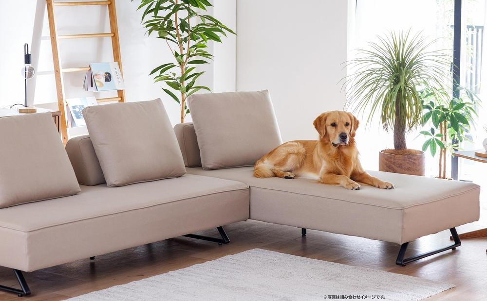 【本体取替カバー(同色)セット】 ミゲル ソファ 180cm 3人掛け スモークアイボリー【モーブル】【大川家具】