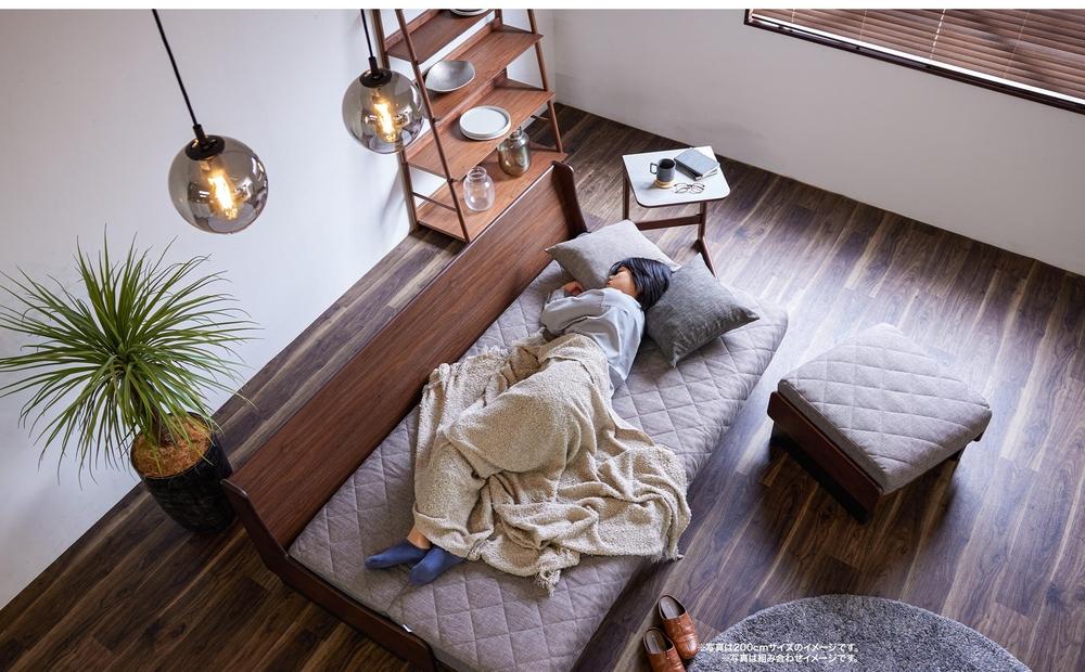 【 シェニール らくらくカバー セット ＜オークルイエロー＞ 】 ソファ ソファベッド 幅180 ドロシー2 ごろ寝ソファ ＜ブラウン×ライトグレー＞【モーブル】【大川家具】