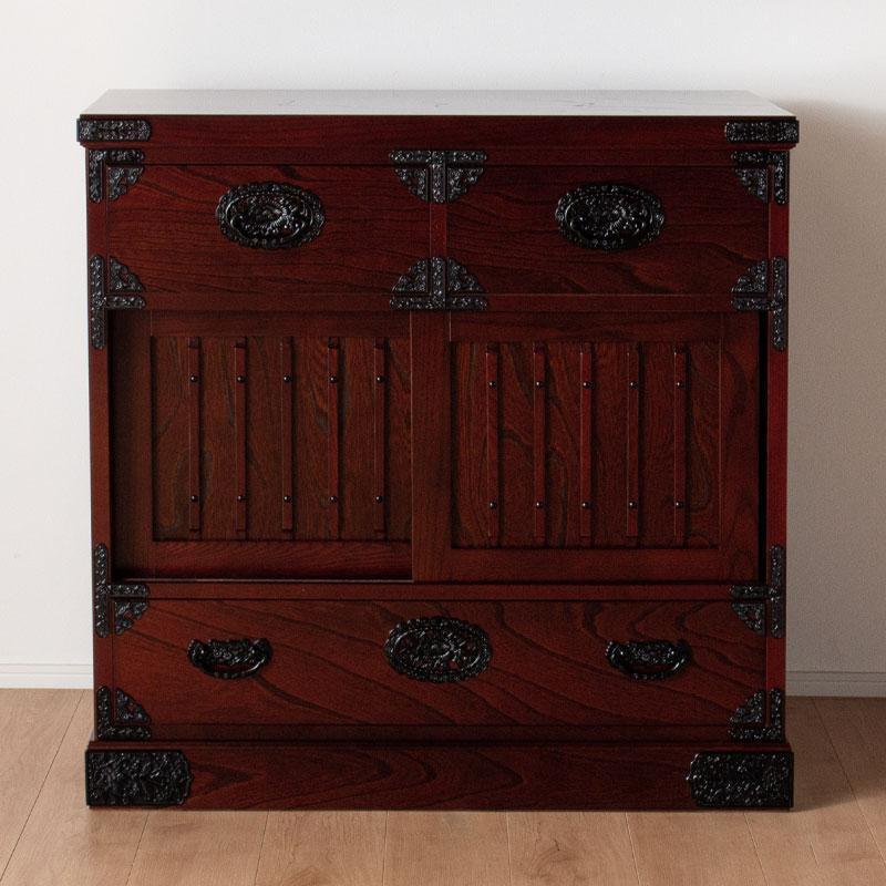 【吉野民芸 30帳場タンス】★創業明治40年老舗「境木工」熟練の職人の手により1つ1つ丁寧に作り上げる伝統工芸品「吉野民芸家具」