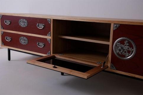 和の伝統を残した現代の家具【吉野民芸 AiAn 180TVボード 群青】