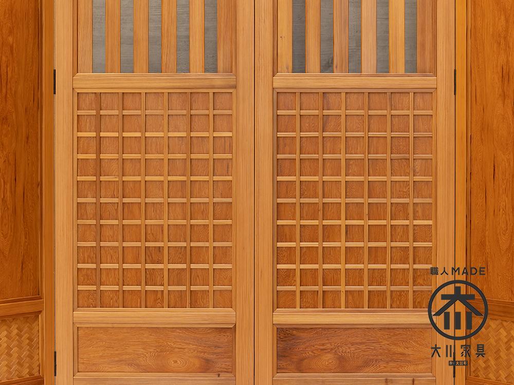 世界遺産 屋久杉使用【四枚屏風（連子戸）】