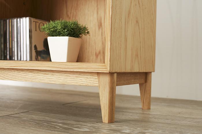 大川家具 レフライン 90cm シェルフ 本棚 天然木オーク(ナラ)