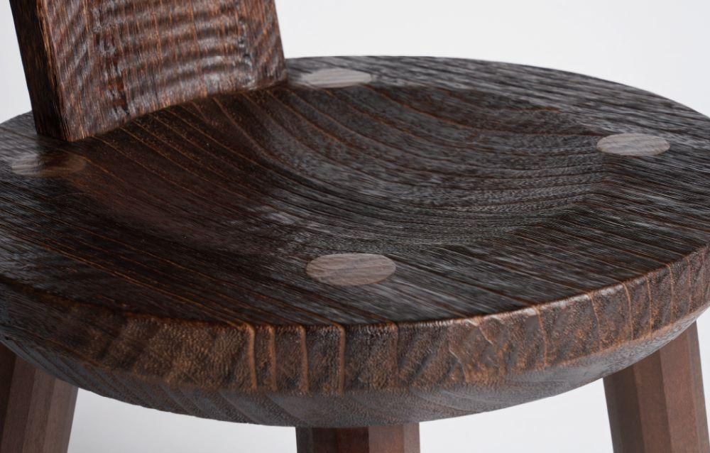 ≪大川の匠≫ フクロウ丸椅子（SH380) 大川家具