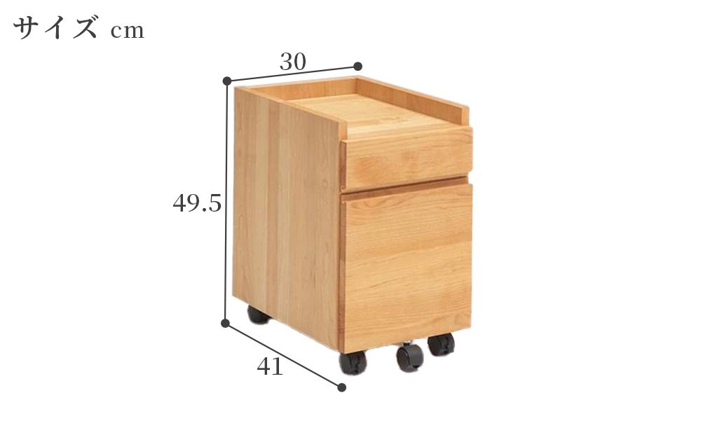 ＜空間にマッチする超シンプルデザインワゴン＞／シンプルワゴン／ナチュラル／机／大川家具