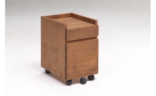 ＜空間にマッチする超シンプルデザインデスク＞／シンプル160デスク・ワゴン・上棚3点セット／ブラウン／机／大川家具