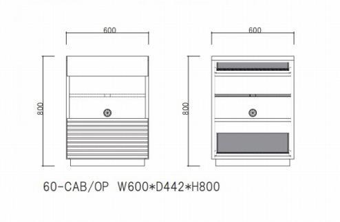 ENN 60 キャビネット オープン WN