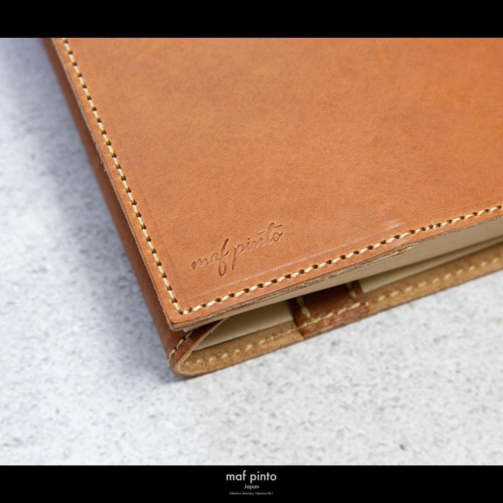 maf pinto (マフ ピント) レザーブックカバー 文庫サイズ ライトブラウン 本革 日本製