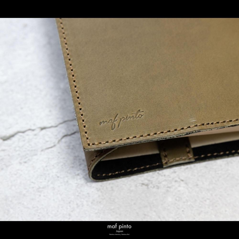 maf pinto (マフ ピント) レザーブックカバー 文庫サイズ オリーブ 本革 日本製