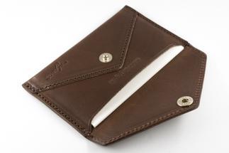 maf pinto 薄型名刺入れ レザーカードケース ダークブラウン