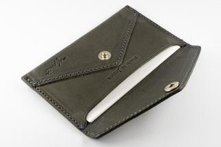 maf pinto 薄型名刺入れ レザーカードケース グレー