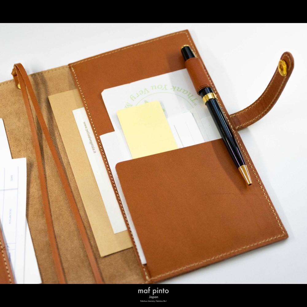 maf pinto (マフ ピント) レザー手帳カバー A5 ライトブラウン 本革 日本製