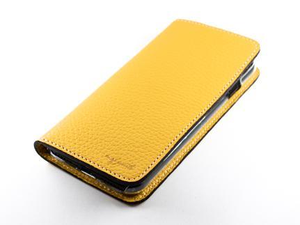 maf pinto アイフォーンケース 本革 日本製 (iPhone SE 第2世代 ／ 8 ／ 7, ) ADRIA LINE 【ライトイエロー】