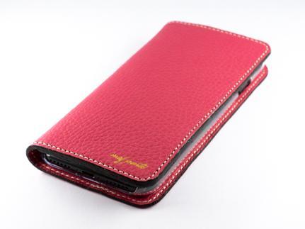 maf pinto アイフォーンケース 本革 日本製 (iPhone SE 第2世代 ／ 8 ／ 7, ) ADRIA LINE【 ピンク】