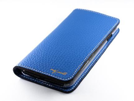 maf pinto アイフォーンケース 本革 日本製 (iPhone SE 第2世代 ／ 8 ／ 7, ) ADRIA LINE 【フレッシュブルー】