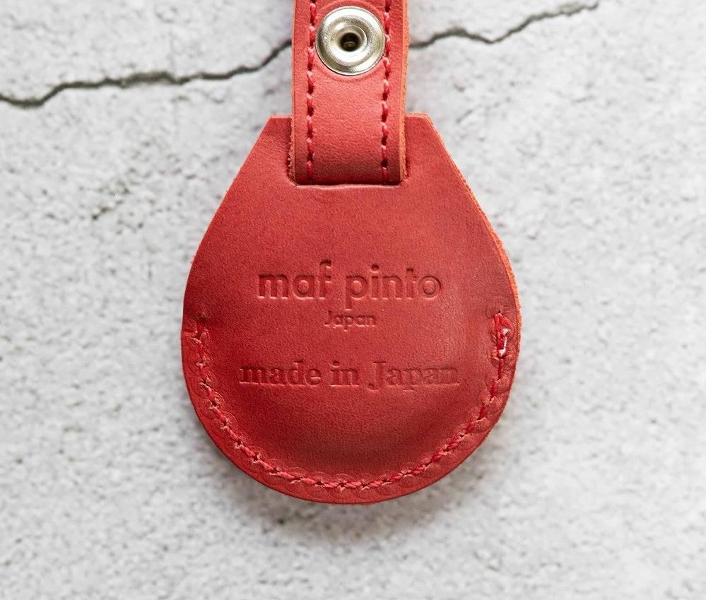 エアタグ用 キーホルダー カバー レザー 本革 キーリング apple airtag 【レッド】
