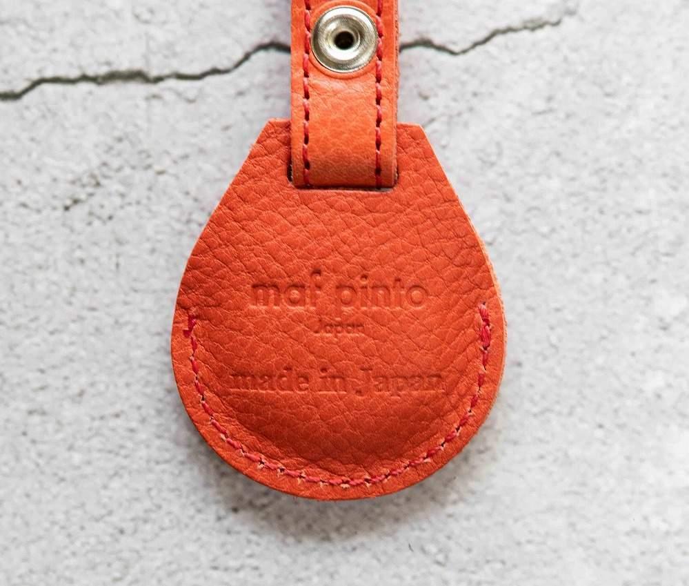 エアタグ用 キーホルダー カバー レザー 本革 キーリング apple airtag 【レッド シュリンク】