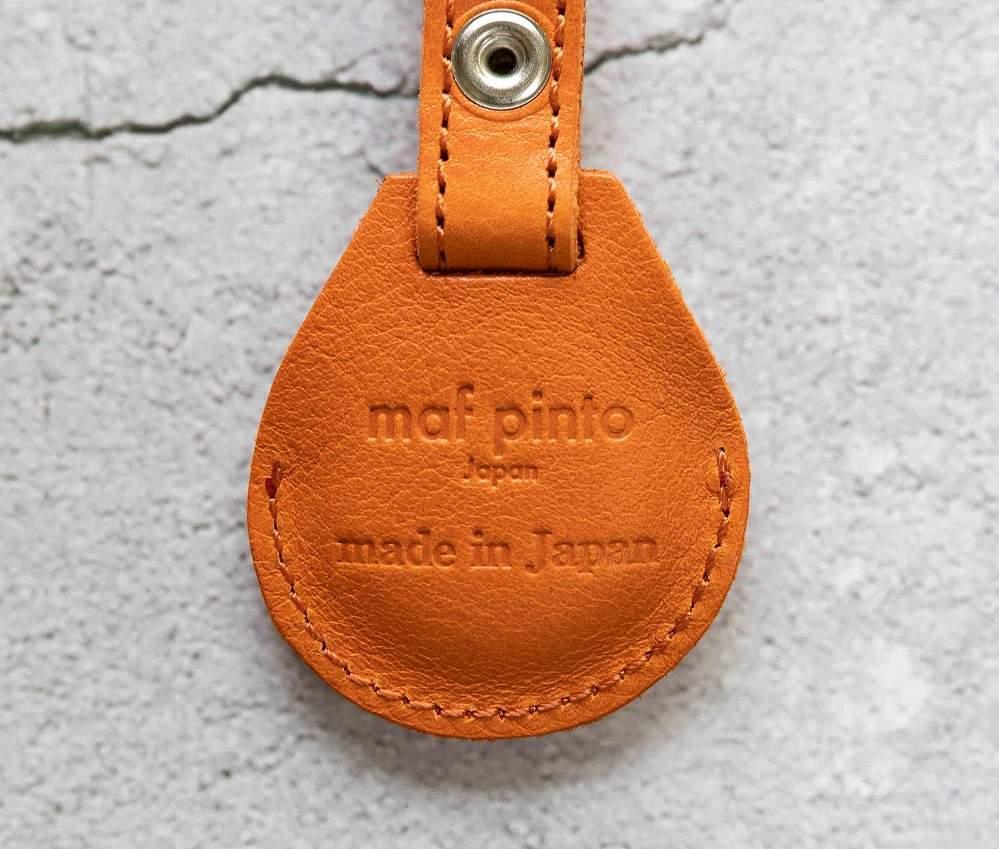 エアタグ用 キーホルダー カバー レザー 本革 キーリング apple airtag 【オレンジ シュリンク】