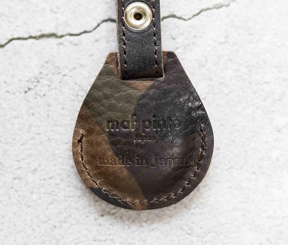 エアタグ用 キーホルダー カバー レザー 本革 キーリング apple airtag 【カモフラージュ ダーク】