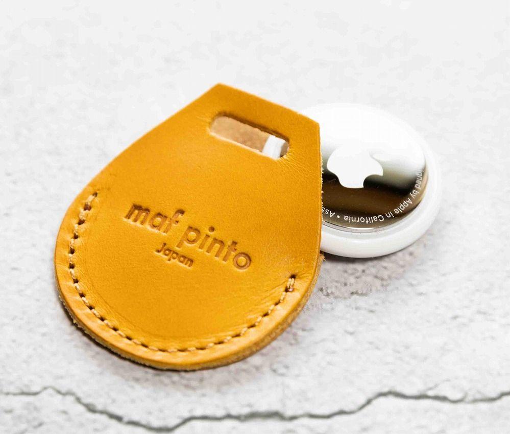 エアタグ用 ケース カバー（フルカバーモデル） レザー 本革 apple airtag 【イエロー】