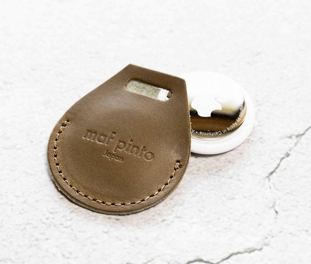 エアタグ用 ケース カバー（フルカバーモデル） レザー 本革 apple airtag 【オリーブ】