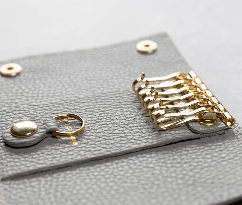 maf pinto (マフ ピント) キーケース ライトグレー ADRIA LINE レザー 本革 日本製