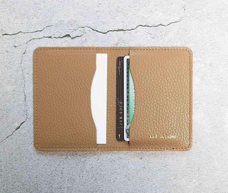 maf pinto (マフ ピント) レザーカードケース クリアポケット カプチーノ ADRIA LINE 本革 日本製