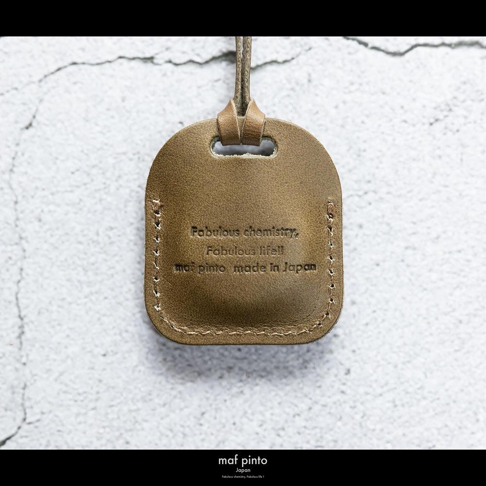 maf pinto (マフ ピント) air tag ケース カバー スクエア 保護 オリーブ レザー 本革 日本製