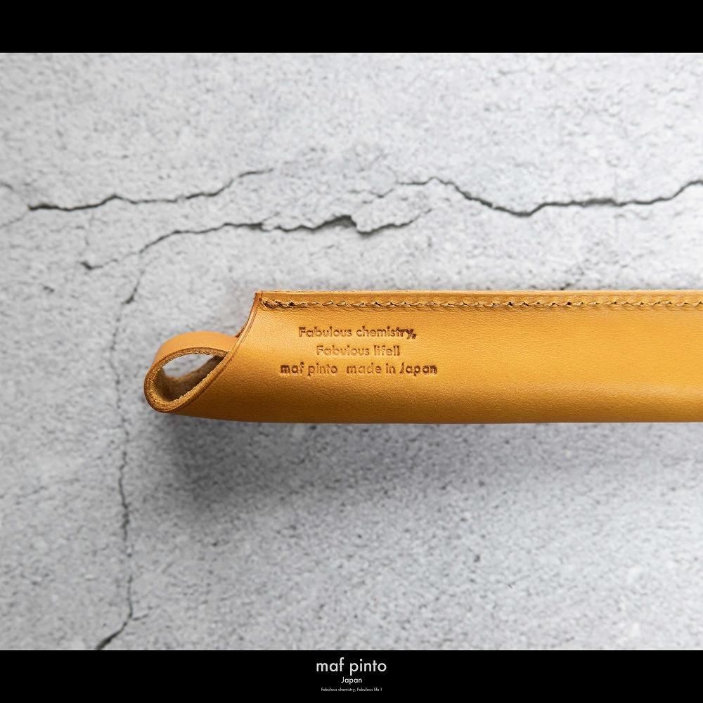 maf pinto(マフ ピント) ペンケース １本差し ペンシース 万年筆 筆箱 イエロー レザー 本革 日本製