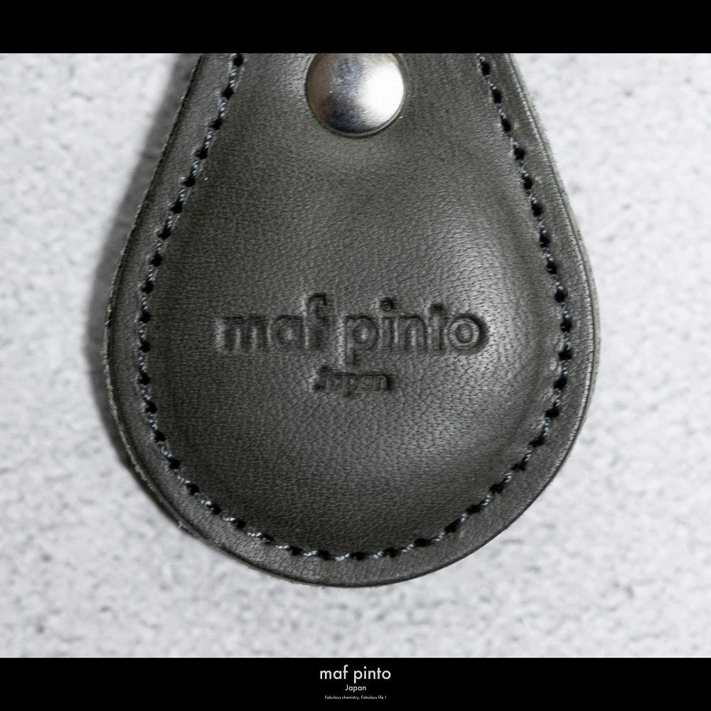 maf pinto (マフ ピント) タグ キーリング キーホルダー キーケース キーチャーム グレー レザー 本革 日本製