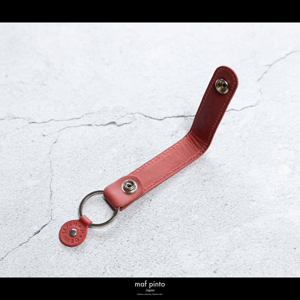 maf pinto (マフ ピント)ストラップ キーリング キーホルダー キーケース レッド レザー 本革 日本製
