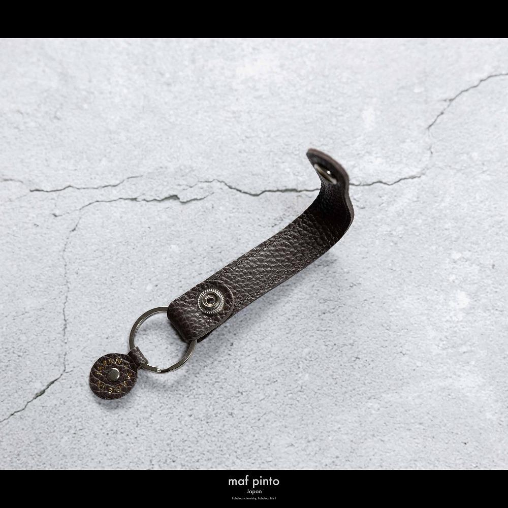 maf pinto (マフ ピント)ストラップ キーリング キーホルダー キーケース チョコレート ADRIA LINE レザー 本革 日本製