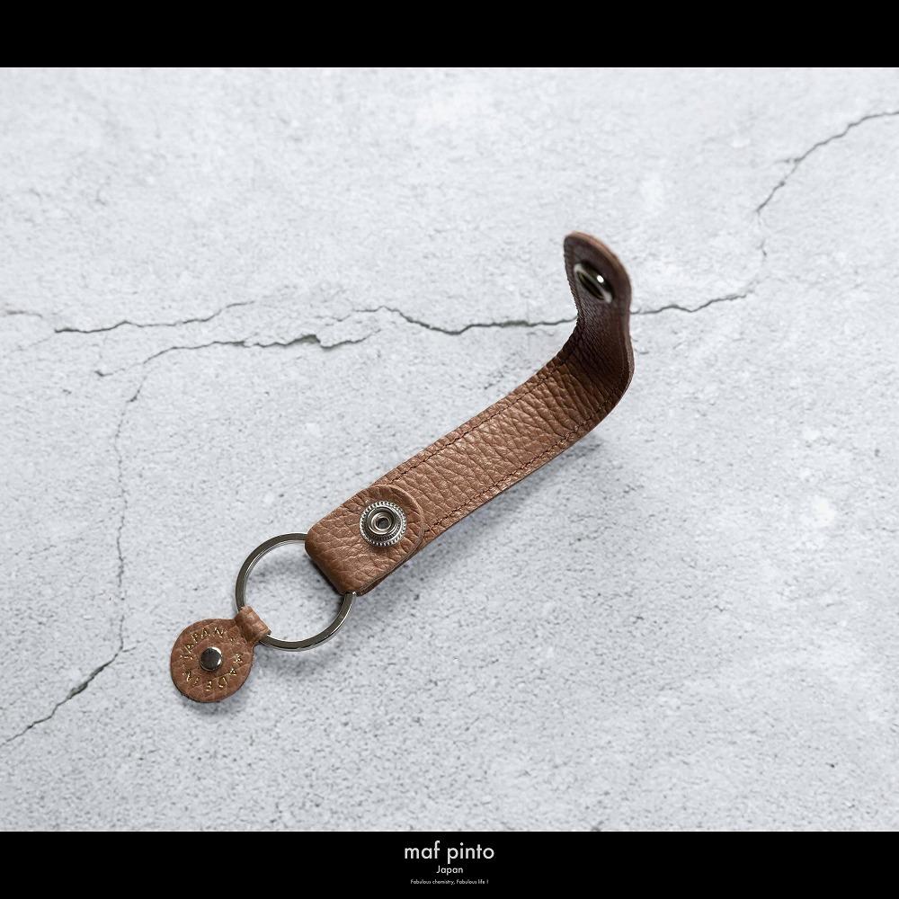 maf pinto (マフ ピント)ストラップ キーリング キーホルダー キーケース キャラメル ADRIA LINE レザー 本革 日本製
