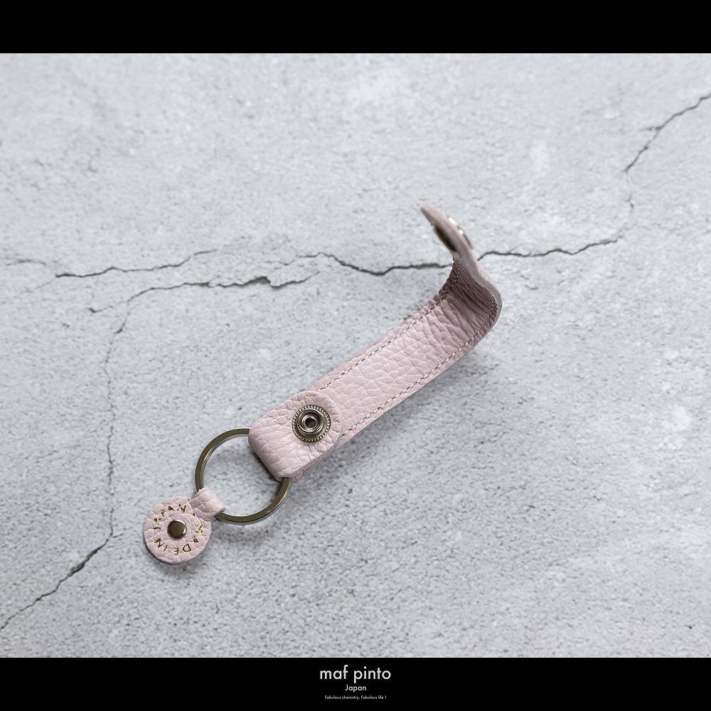 maf pinto (マフ ピント)ストラップ キーリング キーホルダー キーケース ライトピンク ADRIA LINE レザー 本革 日本製