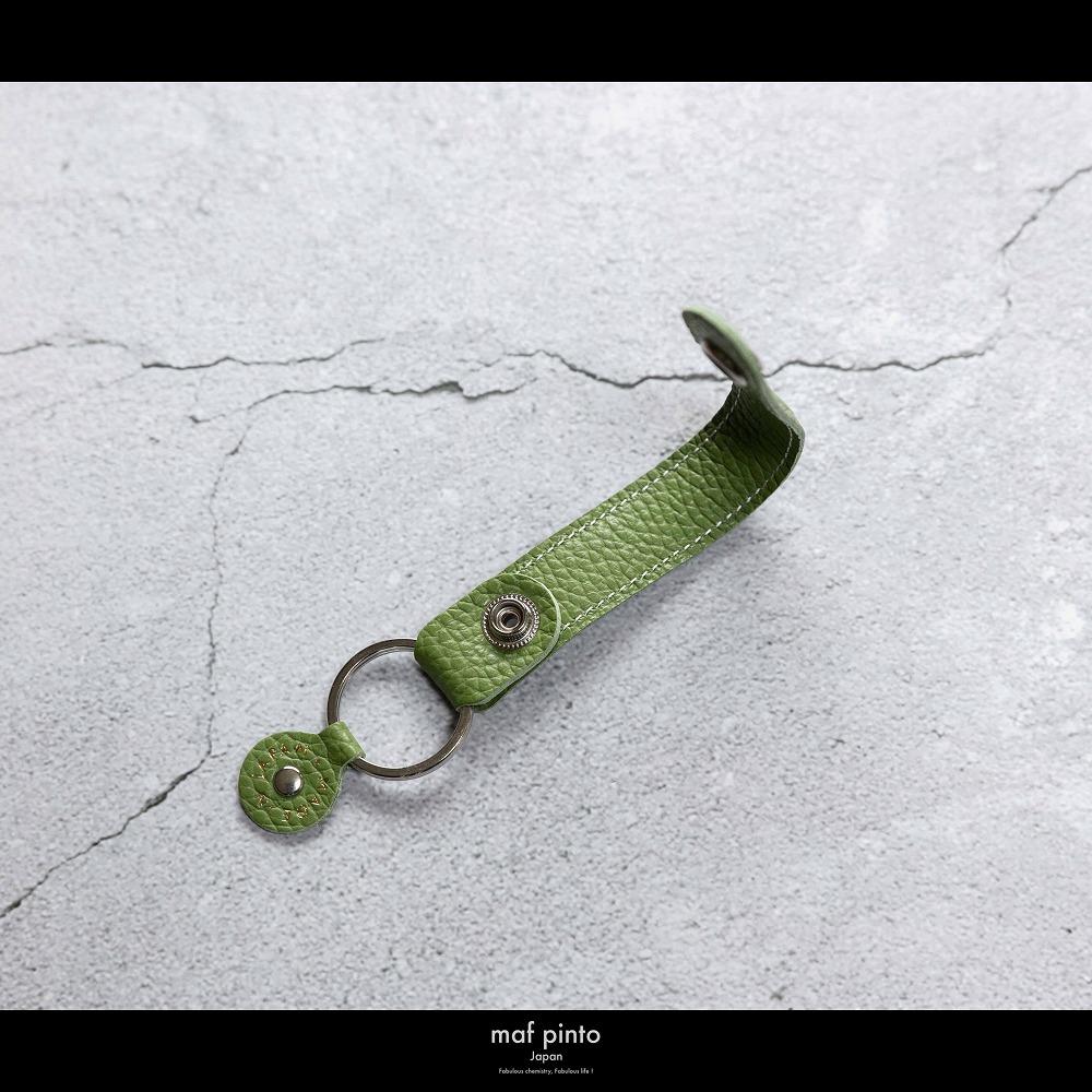 maf pinto (マフ ピント)ストラップ キーリング キーホルダー キーケース グリーンティー ADRIA LINE レザー 本革 日本製