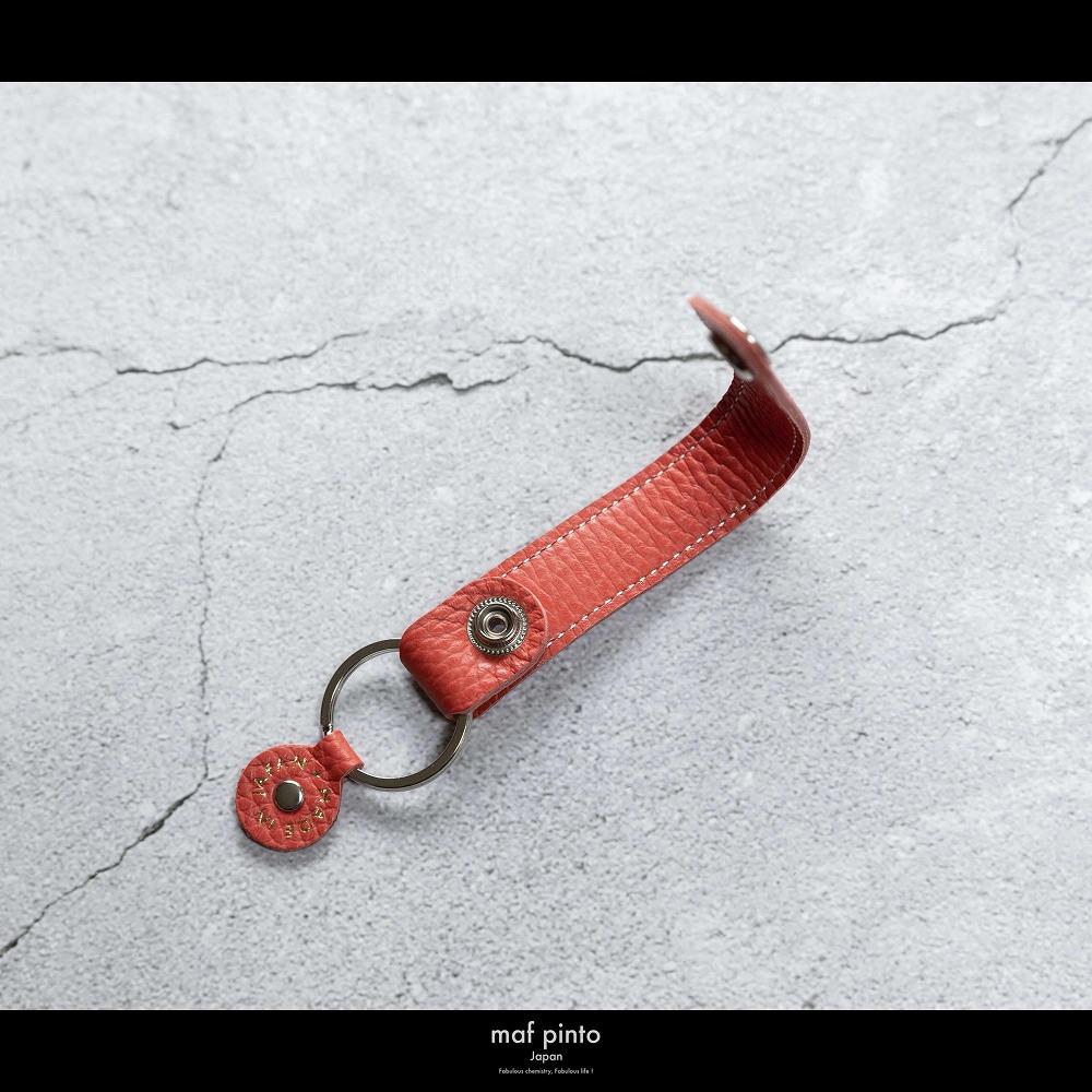 maf pinto (マフ ピント)ストラップ キーリング キーホルダー キーケース フレッシュレッド ADRIA LINE レザー 本革 日本製