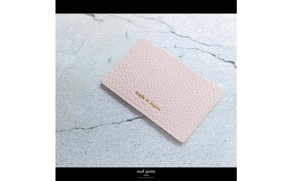maf pinto (マフ ピント) カードケース 1枚 免許証 マイナンバーカード 薄型 スリム ライトピンク ADRIA LINE レザー 本革 日本製