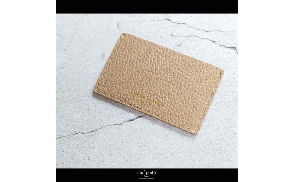 maf pinto (マフ ピント) カードケース 1枚 免許証 マイナンバーカード 薄型 スリム カプチーノ ADRIA LINE レザー 本革 日本製