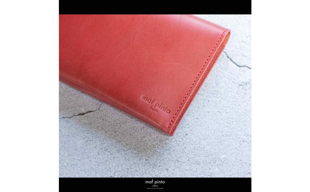 maf pinto (マフ ピント) 通帳ケース 通帳入れ カード収納 レッド レザー 本革 日本製